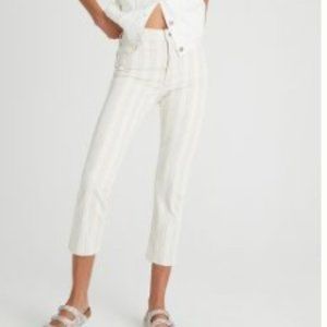 NWOT! Anthropologie PILCRO PATTERNED HIGH RISE SLIM JEANS STRIPE FLORAL PRINT